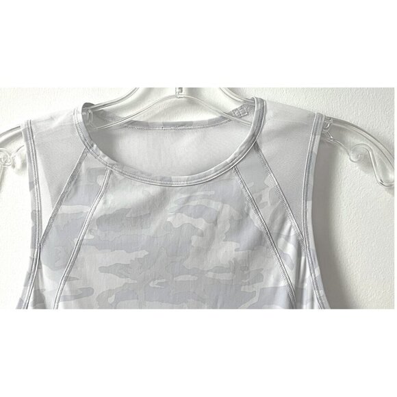 Lululemon High Neck Camo Mesh Tank Gray 6 NWOT - Picture 6 of 8